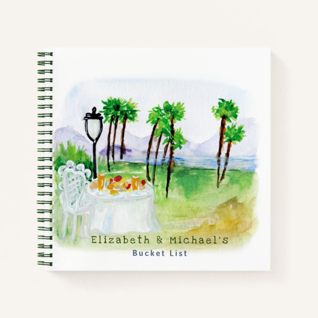 BUDGET Bucket List Couples Adventure Keepsake Notebook (Front)