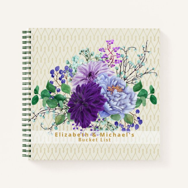 BUDGET Bucket List Couples Adventure Keepsake Notebook (Front)