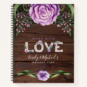 BUDGET Bucket List Rustic Wedding Journal Keepsake