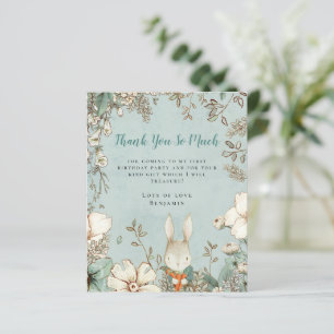 Budget Bunny Powder Blue First Birthday Thank You