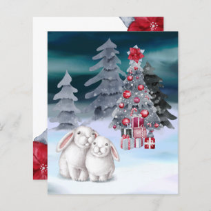 BUDGET Bunny Rabbit Christmas Tree Scene