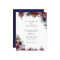 Budget Burgundy Blue Roses Floral Wedding Invites