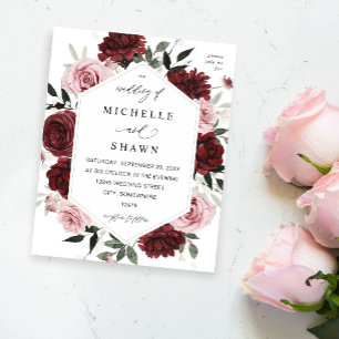 Budget Burgundy & Blush Pink 6 Floral  Flyer