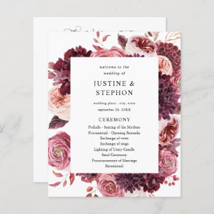 Budget Burgundy & Blush Pink 8B Wedding Ceremony