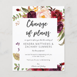 Budget Burgundy Marasala WH Change of Plans Flyer