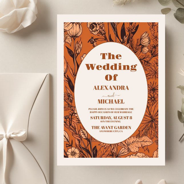 Budget Burnt Orange Wildflowers Wedding (Creator Uploaded)