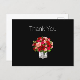 Budget Business Floral Thank You Postcards