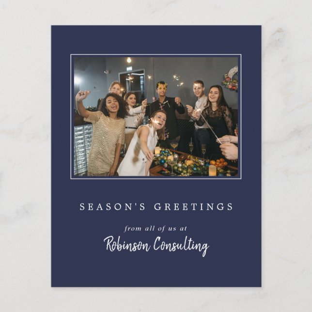 Budget Business Logo Christmas Modern Team Photo (Front)