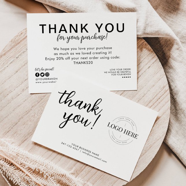 Budget Business Logo Company Thank You Purchase (Creator Uploaded)