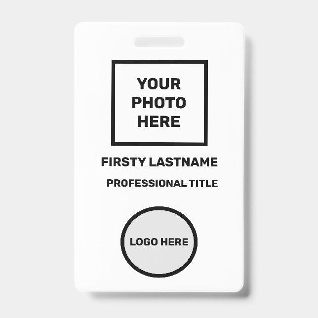 BUDGET BUSINESS LOGO EMPLOYEES SIMPLE MINIMAL BADG ID BADGE (Front)