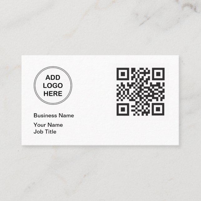 Budget Business QR Code Business Cards Template (Front)