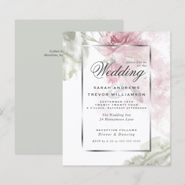 Budget but Beautiful Rustic Pink Roses (Front/Back)