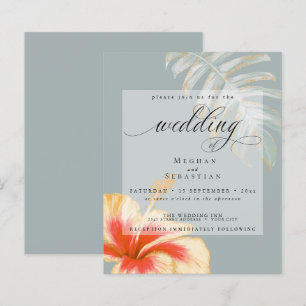 Budget But Beautiful Wedding CoralYellow Hibiscus