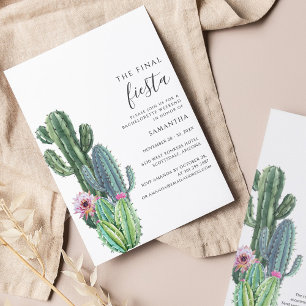 Budget Cactus Bachelorette Party Invitation