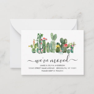 Budget Cactus We've Moved New Home Moving Card