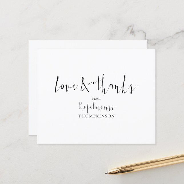 Budget Calligraphy Future Mrs Bridal Shower Thanks (Front/Back In Situ)