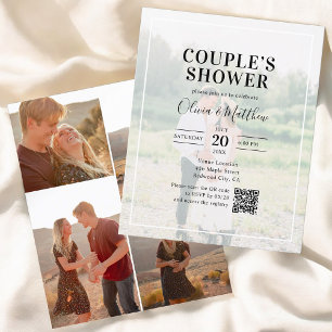 Budget Calligraphy QR Code Photo Couples Shower