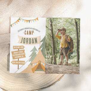 Budget Camping Outdoor Boy Photo Birthday Party 