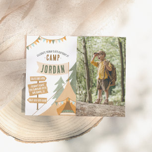 Budget Camping Outdoor Boy Photo Birthday Party