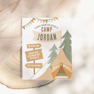 Budget Camping Theme Outdoor Boy Birthday Party