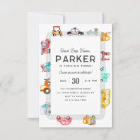 Budget Cars Street Kids Transportation Birthday