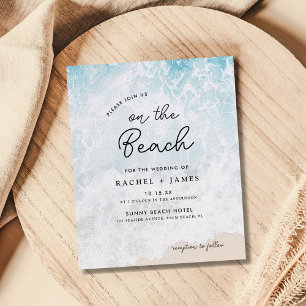 Budget Casual On The Beach Wedding Invitation