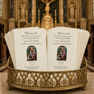 Budget Catholic Wedding Program Custom Letterhead