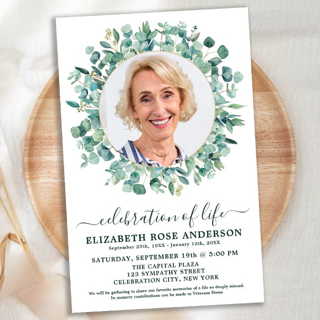 Budget Celebration Life Eucalyptus Photo Funeral  (Creator Uploaded)