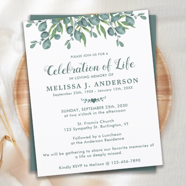 Budget Celebration Of Life Eucalyptus Greenery Inv (Creator Uploaded)