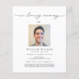 Budget Celebration of Life Memorial Invitation Flyer