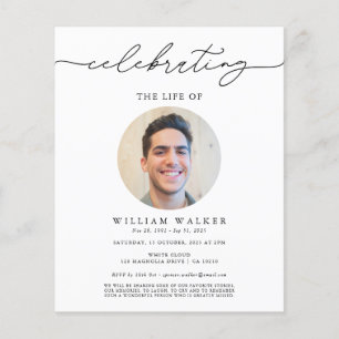 Budget Celebration of Life Memorial Invitation Flyer