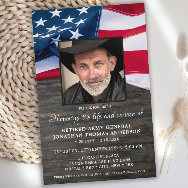 Budget Celebration Of Life Military Veteran Invite (Creator Uploaded)