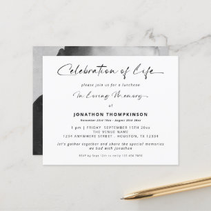 Budget Celebration Of  Life Photo White Luncheon