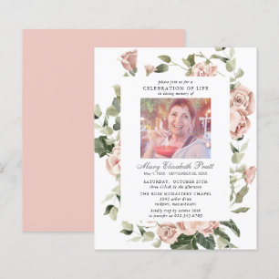 Budget Celebration of Life Pink Floral Photo