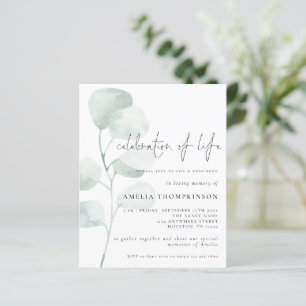 Budget Celebration Of  Life Sage Eucalyptus Invite