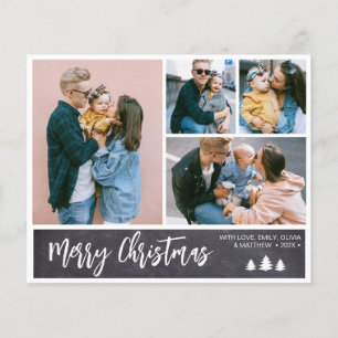 Budget Chalkboard Collage Snowy Christmas Holiday Flyer