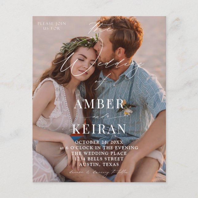 Budget Champagne Shades - Photo Wedding V2 Flyer (Front)