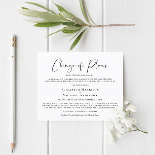 Budget Change of Plans Wedding Announcement