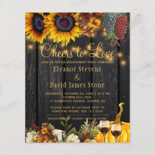 Budget Cheers to Love engagement party invitation