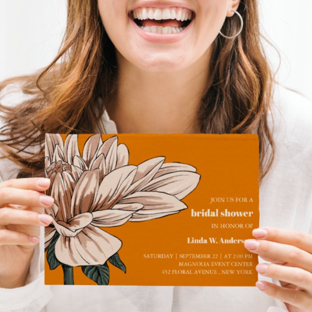 BUDGET Chic Flower Rust Ivory Bridal Shower (Creator Uploaded)