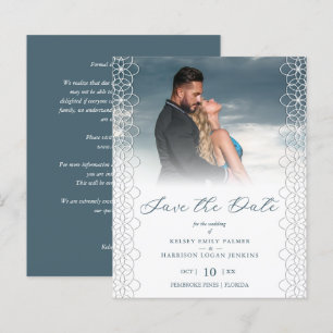 Budget Chic Modern Lace Effect Photo Wedding