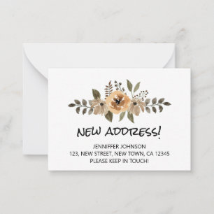 Budget & Chic New Address Moving Announcement Card