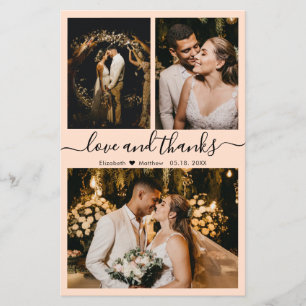 Budget Chic Photo Collage Wedding Thank You Card