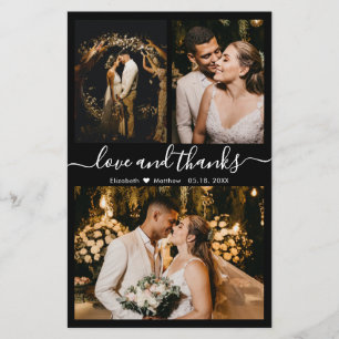 Budget Chic Photo Collage Wedding Thank You Flyer
