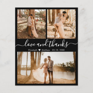 Budget Chic Photo Collage Wedding Thank You Flyer