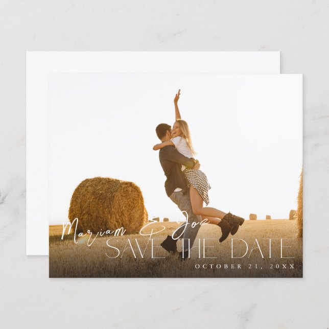 Budget Chic Photo Strip Save the Date 2 (Front/Back)