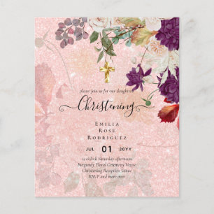 BUDGET CHRISTENING Invite Baptism Bautizo Bautismo Flyer