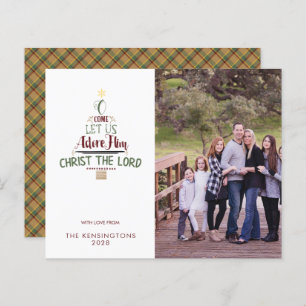 Budget Christian Christmas Photo Plaid Holiday