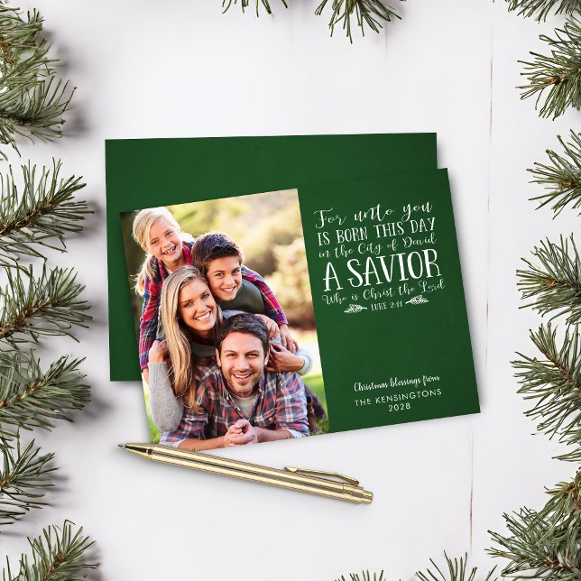 Budget Christian Christmas Verse Holiday Photo (Budget Christian Christmas Verse Holiday Photo Card)