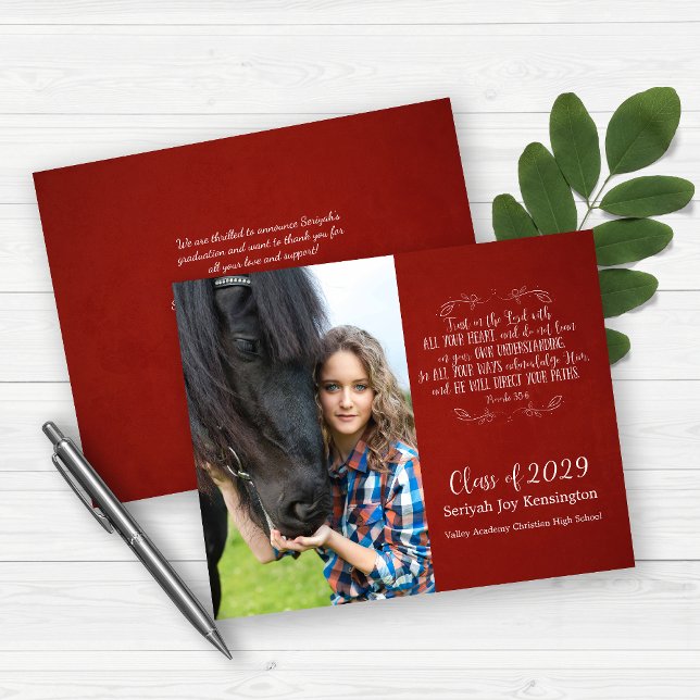 Budget Christian Graduation Bible Verse Red (Creator Uploaded)